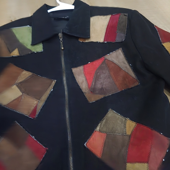 Colorful Patchwork Bomber Jacket - Picture 8 of 15